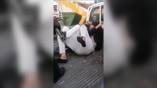 Cuffed Motorcycle Thieves Assaulted By Mob In Botswana