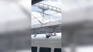 Man Electrocuted on Top of Train at Railway Station in China