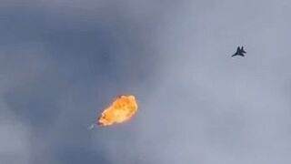 Ukrainian Mig-29 pilot shoot the ruzky drone in a sky