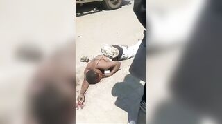 Thief Killed By Mob On A Busy Road In Congo
