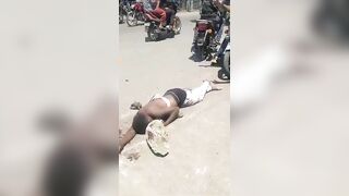 Thief Killed By Mob On A Busy Road In Congo