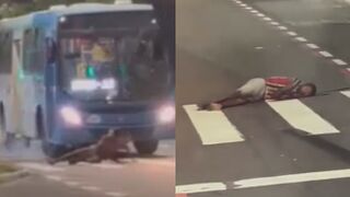 Mentally Ill Thief Hit, Killed By Bus During Chase In Brazil (FULL)