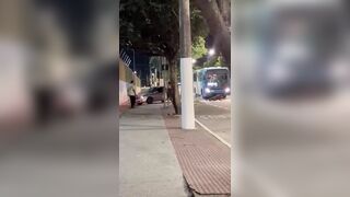 Mentally Ill Thief Hit, Killed By Bus During Chase In Brazil (FULL)