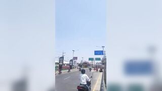 Trucker Freaks Out After Crushing A Female Honda Rider