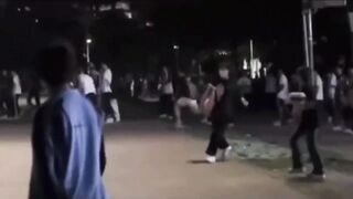They were attacked with a machete on live broadcast