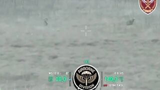 Katsap didn't even looked for his comrade ripped by drone, and walks throw in