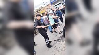 Criminal Who Robbed A Woman Attacked By Mob, His Motorcycle Set Ablaze