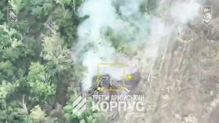 Katsap pissing on burning cannoon, dropping soil without result