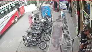 Woman Falls Of A Motorcycle, Bus Takes Her Life