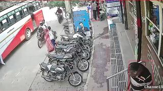 Woman Falls Of A Motorcycle, Bus Takes Her Life
