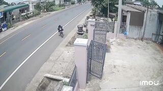 Reckless Rider Gets Run Over By Truck