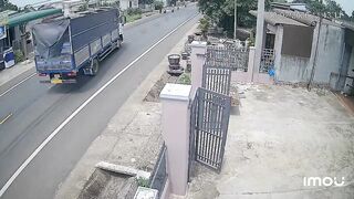 Reckless Rider Gets Run Over By Truck