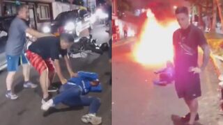 Dude Who Robbed People Near Hospital In Ibagué Faces Street Justice