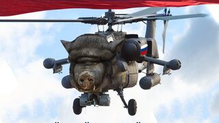 And another pedoruzzian Mi-28 war helicopter downed by Ukrainian FPV drone