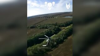 And another pedoruzzian Mi-28 war helicopter downed by Ukrainian FPV drone