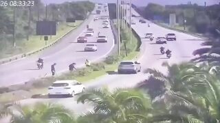 Out Of Control Car Kills Municipan Worker In Brazil