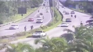 Out Of Control Car Kills Municipan Worker In Brazil