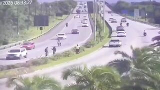 Out Of Control Car Kills Municipan Worker In Brazil