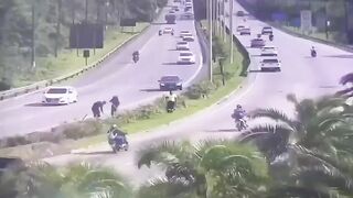 Out Of Control Car Kills Municipan Worker In Brazil