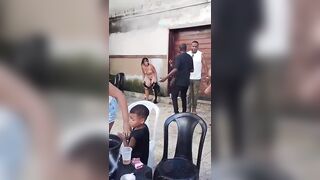 Fully Naked Woman Attacks OG During Block Party In Brazil