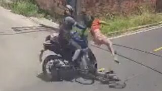 Cycling Woman Struck By Motorcycle