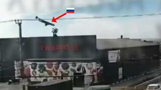 Russian drone destroys Ukrainian ammo depot.