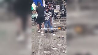 Young Man Strangled And Mugged By Junkies On The Dirty Street