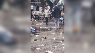 Young Man Strangled And Mugged By Junkies On The Dirty Street