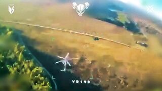 And another pedoruzzian Mi-28 war helicopter downed by Ukrainian FPV drone