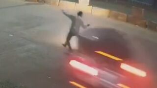 Pedestrian Hit by Speeding Car in India