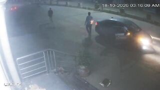 Pedestrian Hit by Speeding Car in India