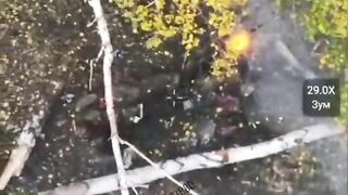 TARAS SOLDIER TRIES TO KICK AWAY DRONE