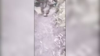 SCREAMING IN HORROR AFTER BEING HIT WITH ARTILLERY