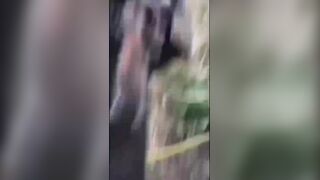 SCREAMING IN HORROR AFTER BEING HIT WITH ARTILLERY