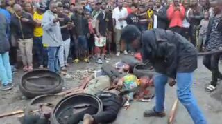 Gang Of Thieves Murdered By Violent Mob In Congo (FULL)