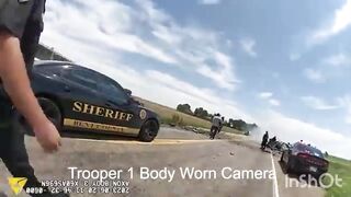 Suspect with handcuffs steal police car,crashes and dies