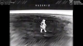 Russian idiot doesn’t hear the drone.