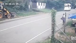 Old Man Walking On The Roadside Killed By Hit-And-Run Driver