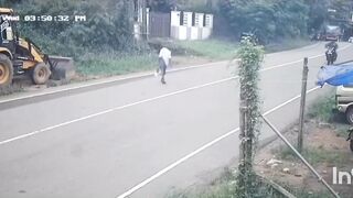 Old Man Walking On The Roadside Killed By Hit-And-Run Driver