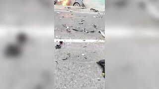 Female Driver Burned Alive in Fiery Crash in Russia