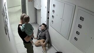Woman Holding Child Punched And Kicked By Mad Husband In Russia