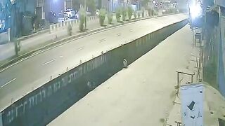 Uttarakhand Night Racers Treat Median Like a Finish Line
