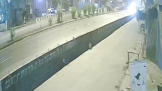 Uttarakhand Night Racers Treat Median Like a Finish Line