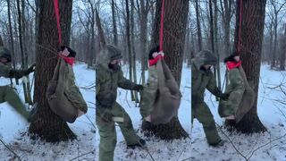 Now winter BDSM-like punishment in pedoruzzian army, rubber phallus usage included