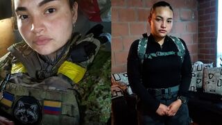 COLOMBIAN FEMALE MERCENARY WOUNDED IN OREKHOVSKY
