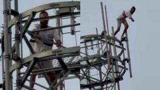 Man Climbs On A Tower And Jumps To His Death In Brazil (More Angles)