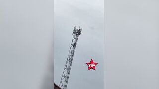 Man Climbs On A Tower And Jumps To His Death In Brazil (More Angles)