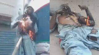 Worker Burned Alive After Contacting Live Wire