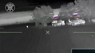 Drone VS truck full of Russians.
