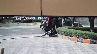 SUV Rams Motorcycle Then Abducts Rider in Broad Daylight